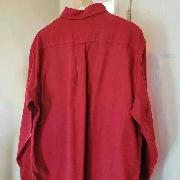 Eddie Bauer Outdoor Outfitter Red Cotton Flannel Button Down, Size XL - Picture 7 of 9
